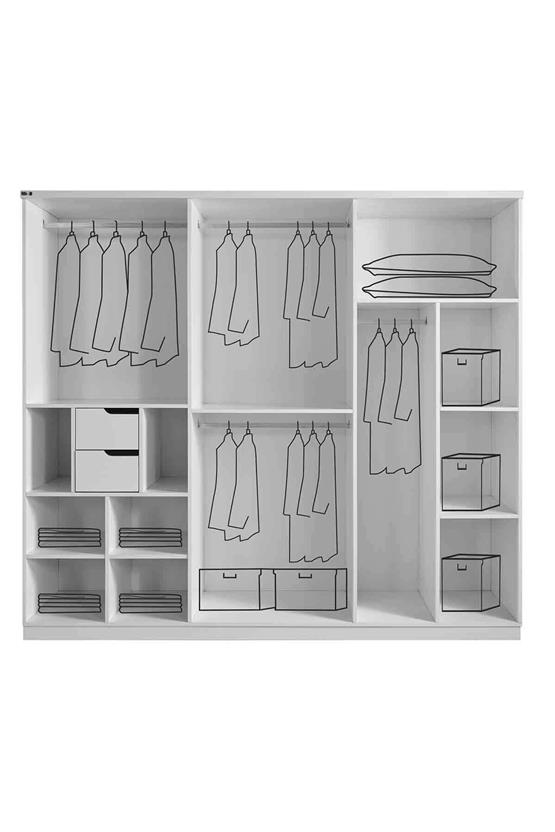 Eymense Sahra 240lık Gardırop Beyaz