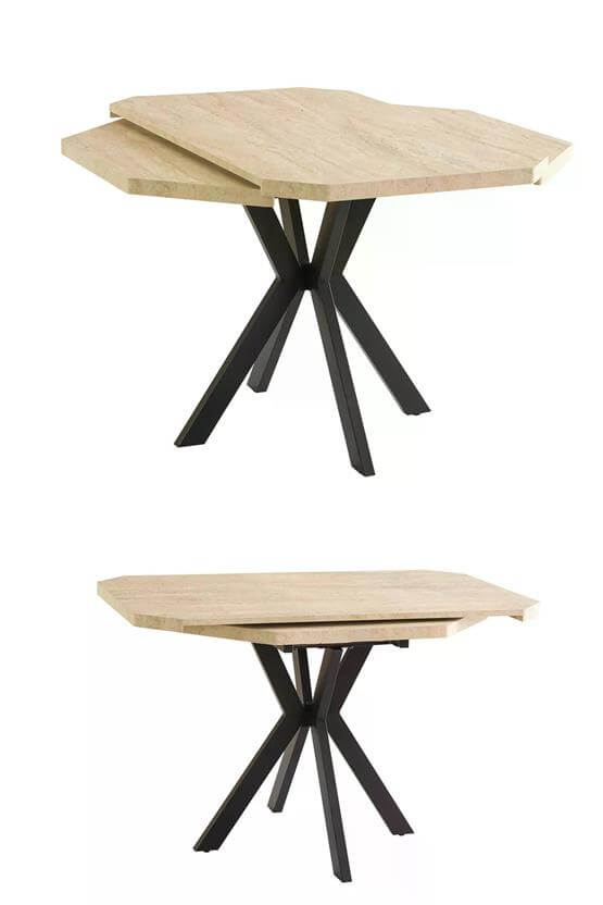 Eymense Selen 4 Sandalyeli Açılır Mutfak Masa Takımı Krem