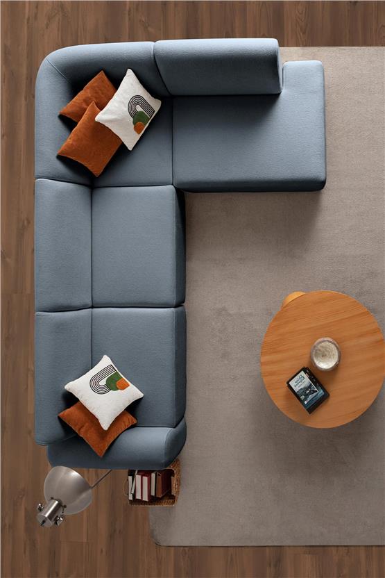 Eymense Sloft Köşe Koltuk Takımı Mavi