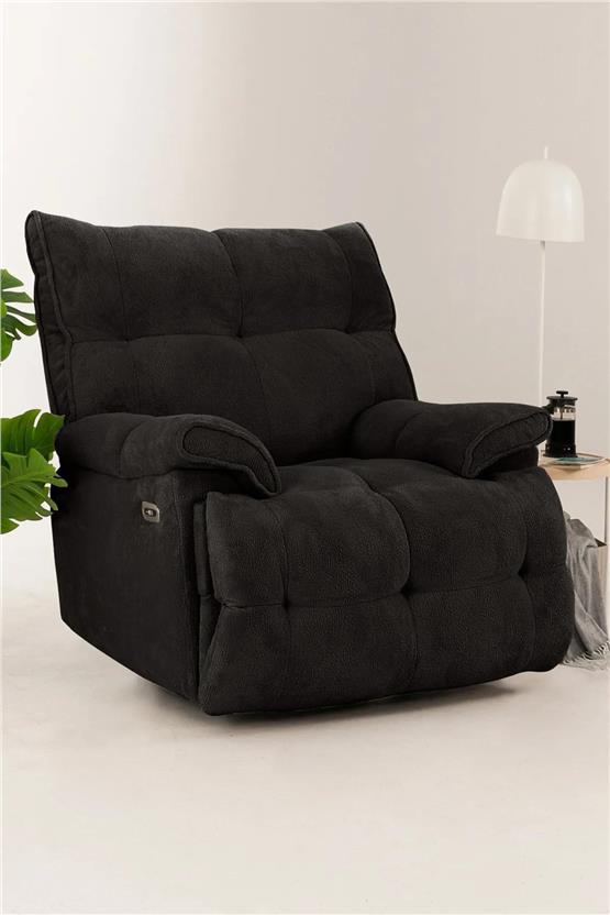Eymense Soft Elektrik Mekanizmalı Tv Baba Koltuğu Sallanır Antrasit