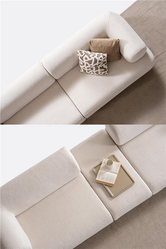 Eymense Solo Large Puflu Modüler Köşe Koltuk Takımı