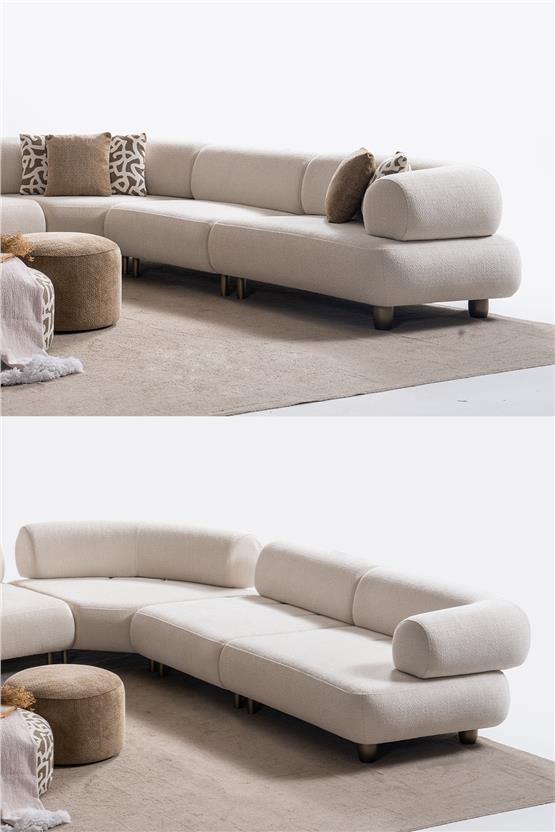 Eymense Solo Medium Puflu Modüler Köşe Koltuk Takımı