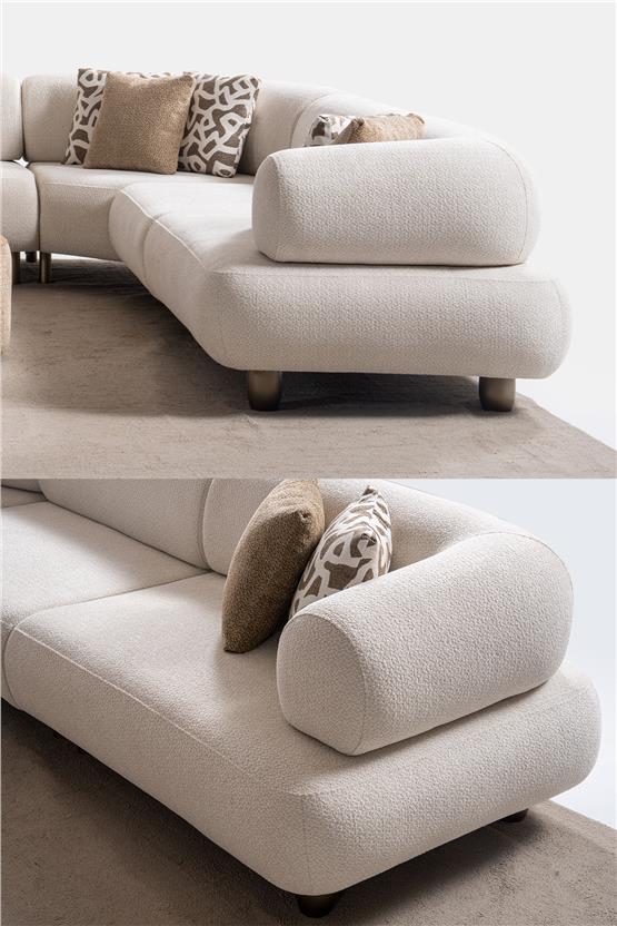 Eymense Solo Medium Puflu Modüler Köşe Koltuk Takımı