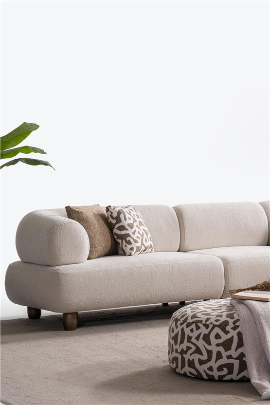 Eymense Solo Medium Puflu Modüler Köşe Koltuk Takımı