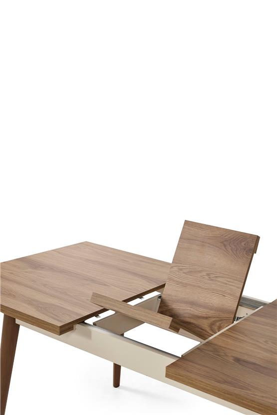 Eymense Sude Bohem 4 Sandalyeli Açılır Masalı Yemek Odası Takımı Krem