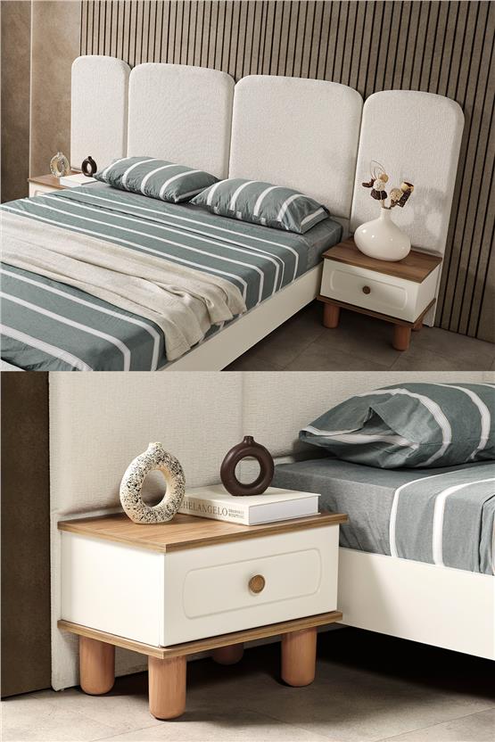 Eymense Sude Bohem Benchli Modern 6 Kapaklı Yatak Odası Takımı