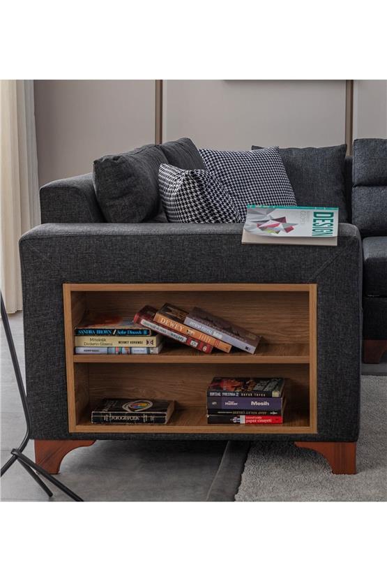 Eymense Tloft Köşe Koltuk Takımı Antrasit