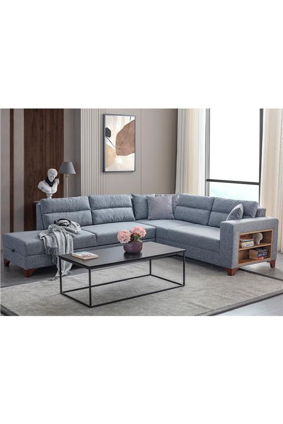 Eymense Tloft Köşe Koltuk Takımı Gri