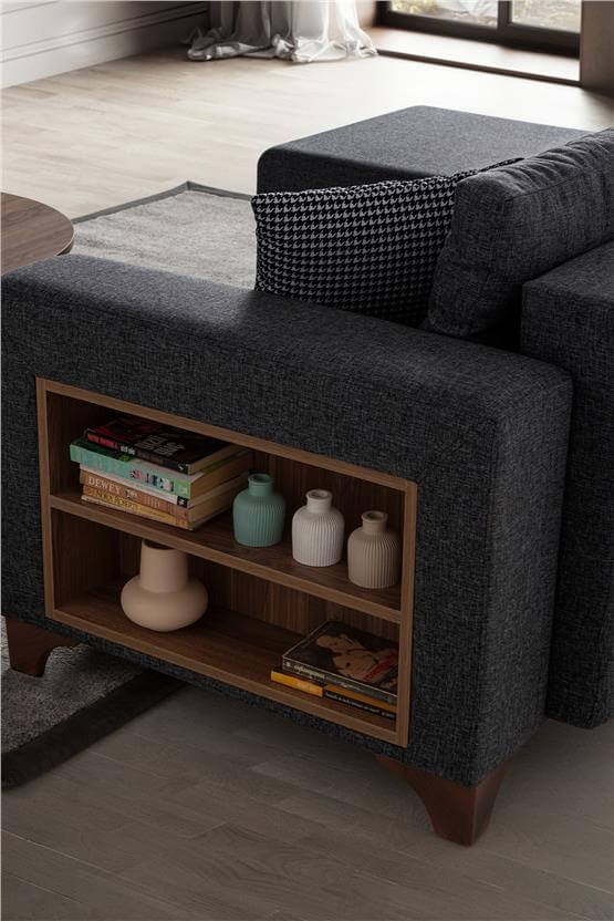 Eymense Tloft Mini Modüler Köşe Takımı Antrasit