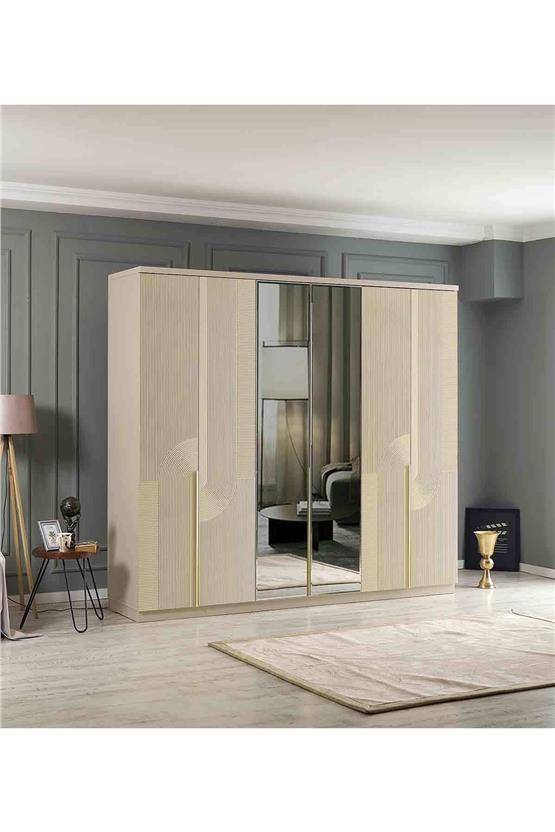 Eymense Tunç 240lık Gardırop Bej