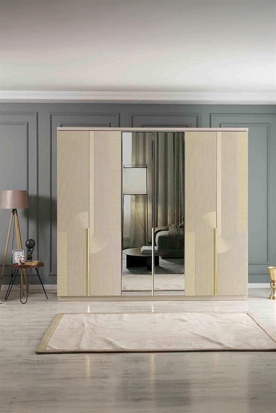 Eymense Tunç 240lık Gardırop Bej