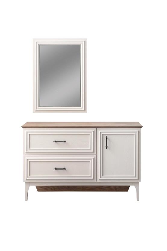 Eymense Valetta Aynalı Şifonyer Beyaz