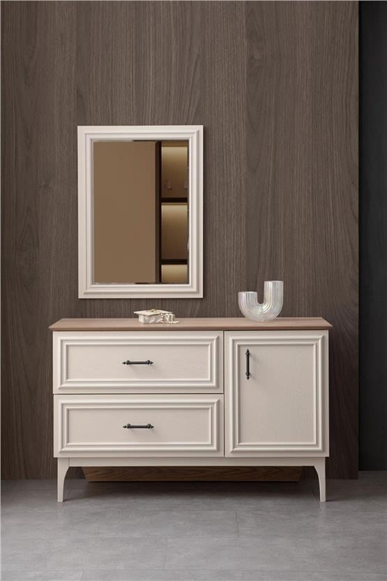 Eymense Valetta Aynalı Şifonyer Beyaz