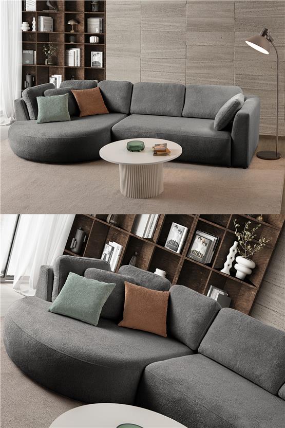 Eymense Venezia Köşe Koltuk Antrasit Sol Köşe