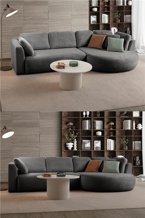 Eymense Venezia Köşe Koltuk Antrasit Sağ Köşe