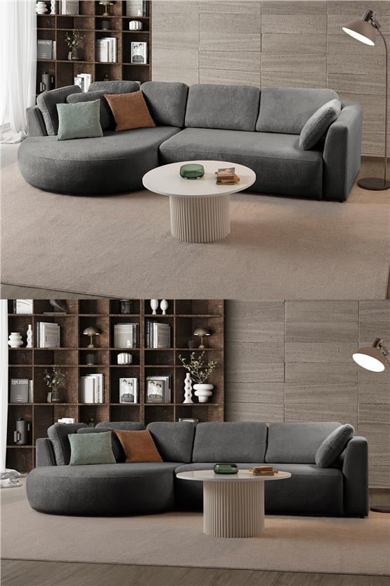 Eymense Venezia Köşe Koltuk Antrasit Sol Köşe