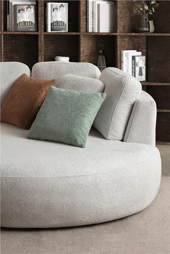 Eymense Venezia Köşe Koltuk Beyaz Sağ Köşe