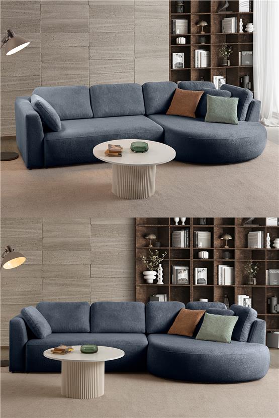 Eymense Venezia Köşe Koltuk Lacivert Sağ Köşe