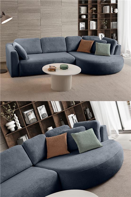 Eymense Venezia Köşe Koltuk Lacivert Sağ Köşe