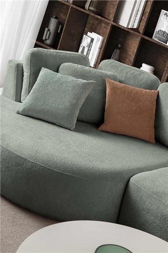 Eymense Venezia Köşe Koltuk Su Yeşili Sol Köşe