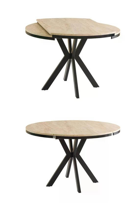 Eymense Vesta 4 Sandalyeli Açılır Mutfak Masa Takımı Kahverengi