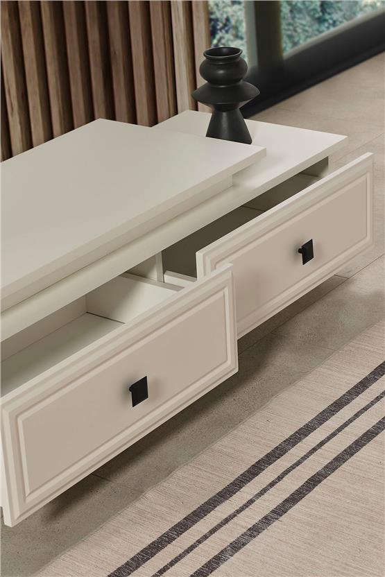 Eymense Vizyon Modern Tv Ünitesi Seti Krem