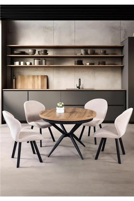 Eymense Zello 4 Sandalyeli Mutfak Masa Takımı