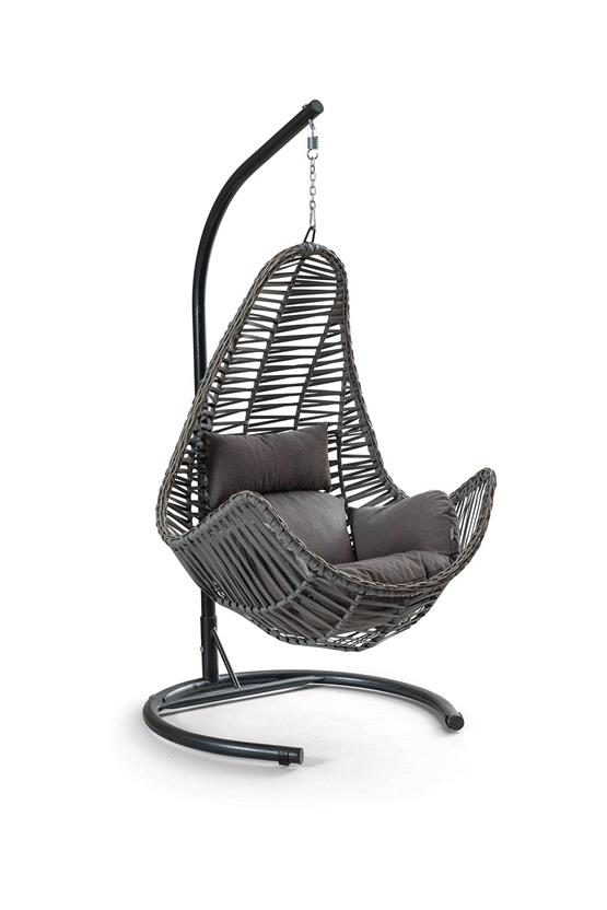 Eymense Zen Rattan Salıncak Gri Gri Oturum