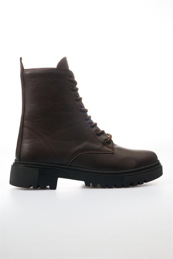 Fabbi 7070 Kahverengi Kadın Deri Bot