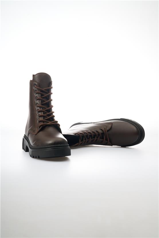 Fabbi 7070 Kahverengi Kadın Deri Bot