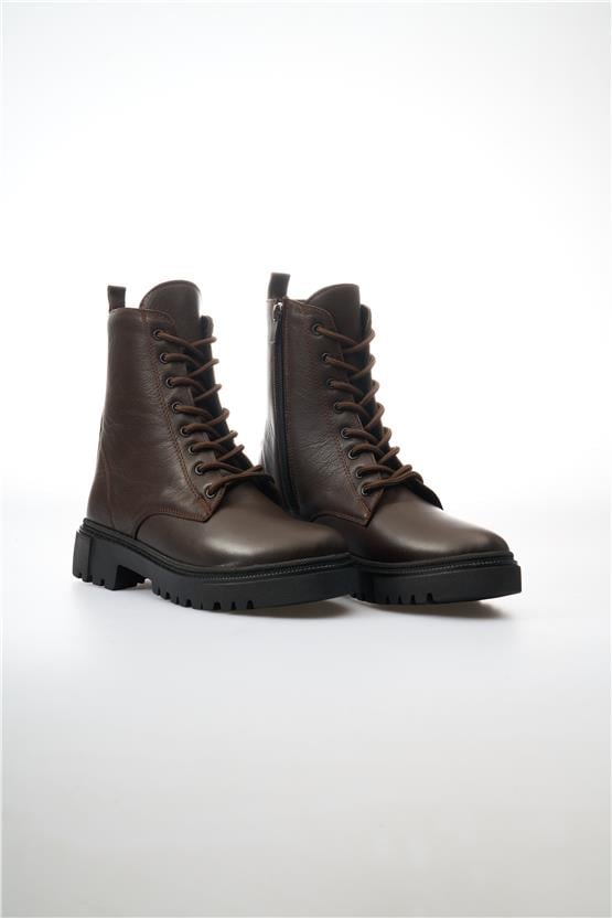 Fabbi 7070 Kahverengi Kadın Deri Bot