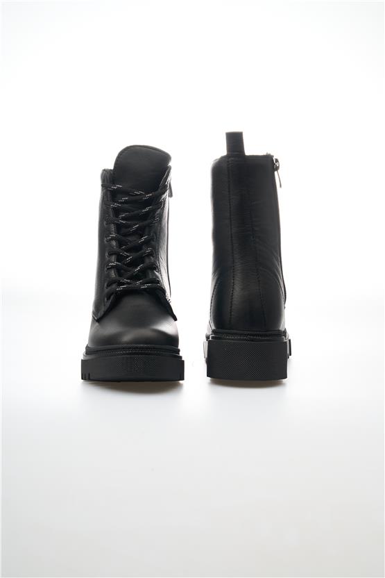 Fabbi 7070 Siyah Kadın Deri Bot