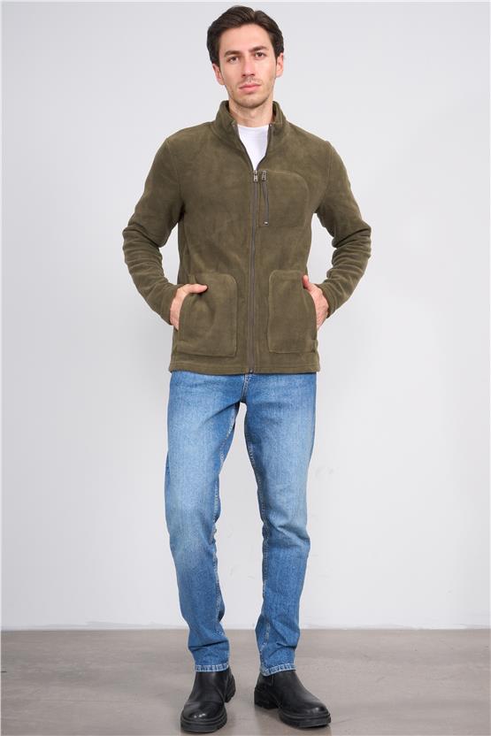 Fbı 95072 16 Hakı Erkek Fermuarlı Sweatshırt