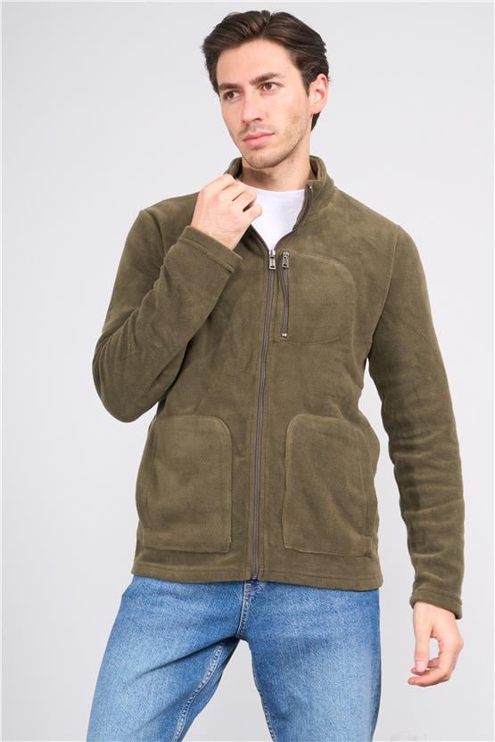 Fbı 95072 16 Hakı Erkek Fermuarlı Sweatshırt