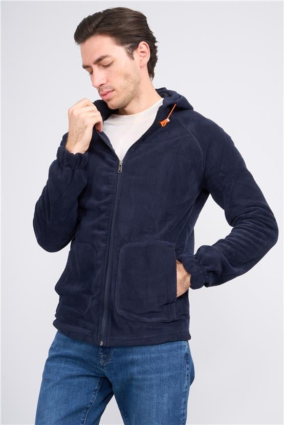 Fbı 95075 8 Lacıvert Erkek Kapusonlu Sweatshırt