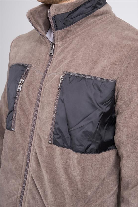 Fbı 95079 2 Grı Erkek Fermuarlı Sweatshırt