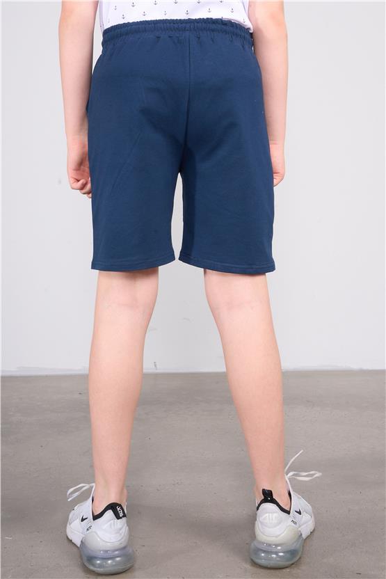 Fitclub 33453 Kız Çocuk 2 İplik Cepli Şort 4-12 Lacivert