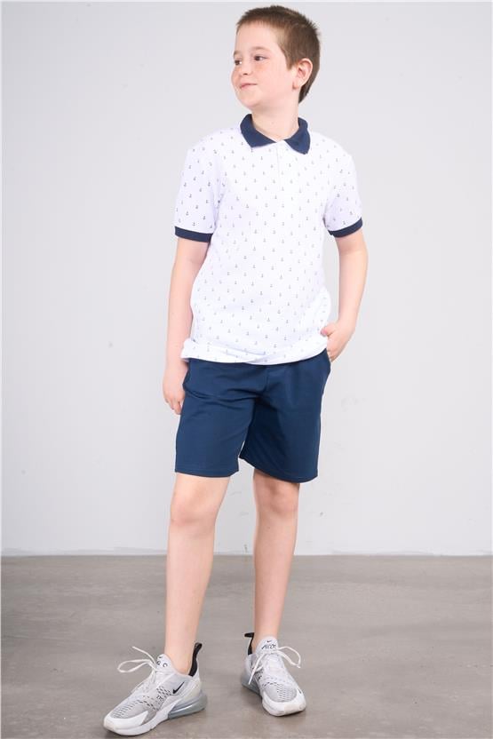 Fitclub 33453 Kız Çocuk 2 İplik Cepli Şort 4-12 Lacivert