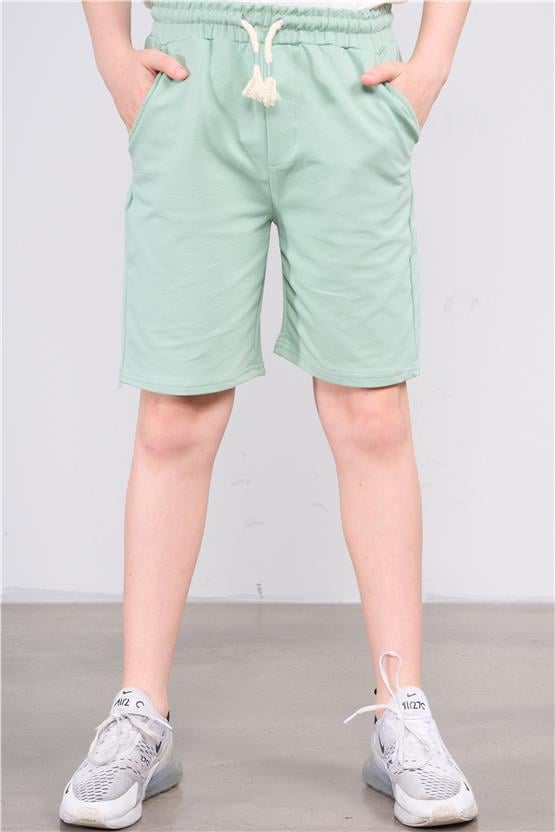 Fitclub 33472 Erkek Çocuk Pamuk Cepli Şort 4-12 Soft Haki