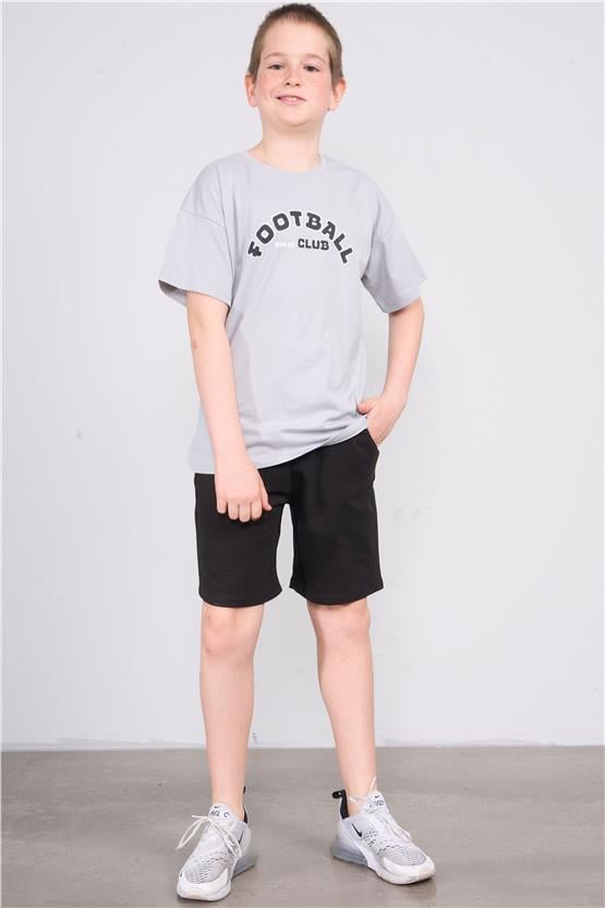 Fitclub 33472 Erkek Çocuk Pamuk Cepli Şort 4-12 Siyah