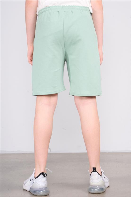 Fitclub 33472 Erkek Çocuk Pamuk Cepli Şort 4-12 Soft Haki