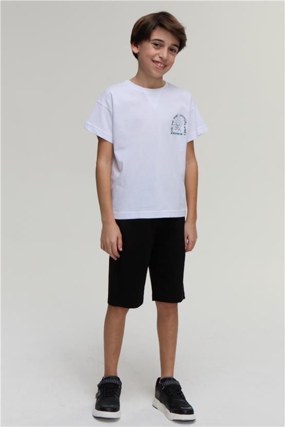 Fitclub 33570 Erkek Çocuk 30/30 Cepli Şort 4-12 Siyah