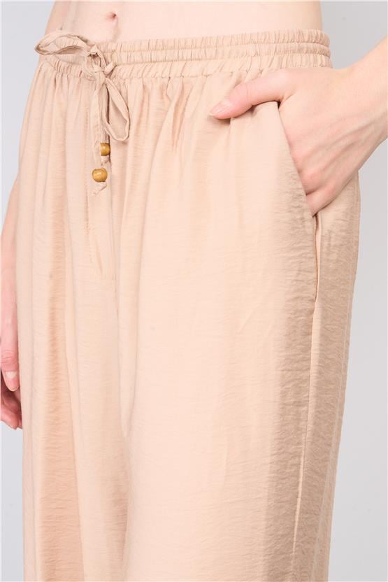 Fithit 7382 Bayan Bol Paça Bodrum Pantolon Sütlü Kahve