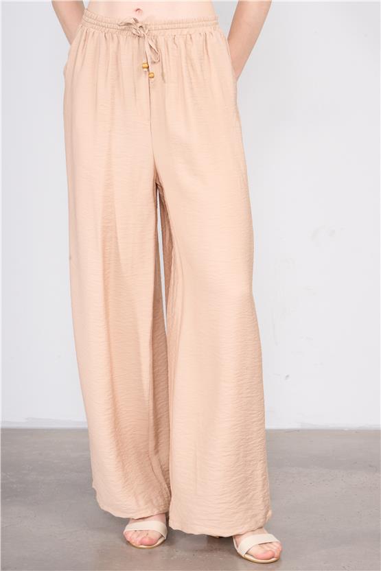 Fithit 7382 Bayan Bol Paça Bodrum Pantolon Sütlü Kahve