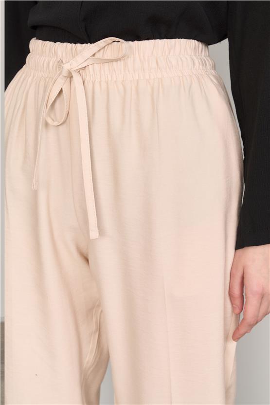 Fithit 7391 Bayan Bol Paça Tencel Pantolon Vizon