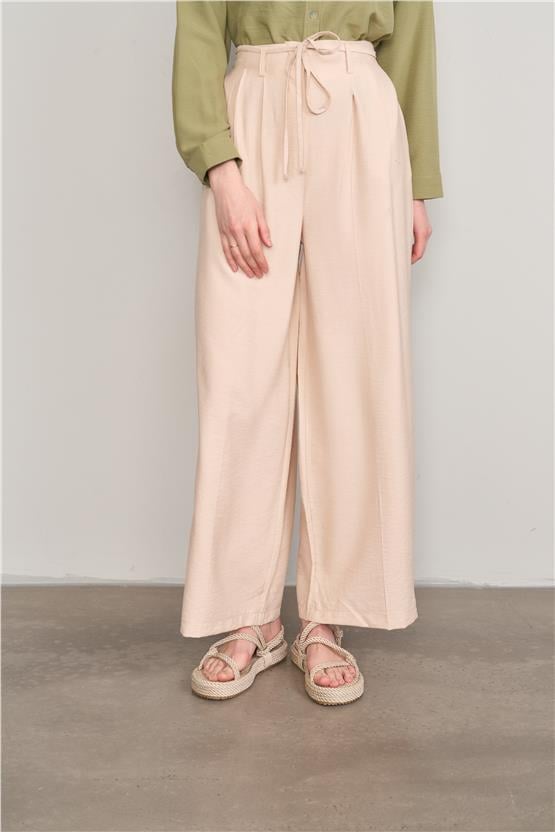 Fithit 7392 Bayan Bol Paça Tencel Pantolon Vizon
