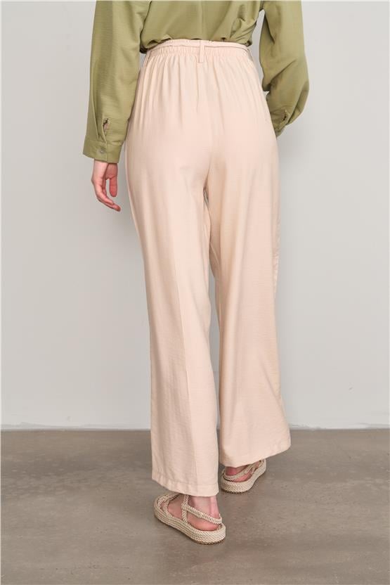 Fithit 7392 Bayan Bol Paça Tencel Pantolon Vizon