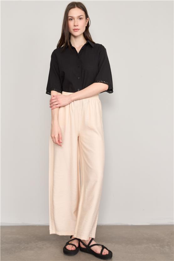 Fithit 7475 Bayan Bol Paça Rossi Pantolon Bej