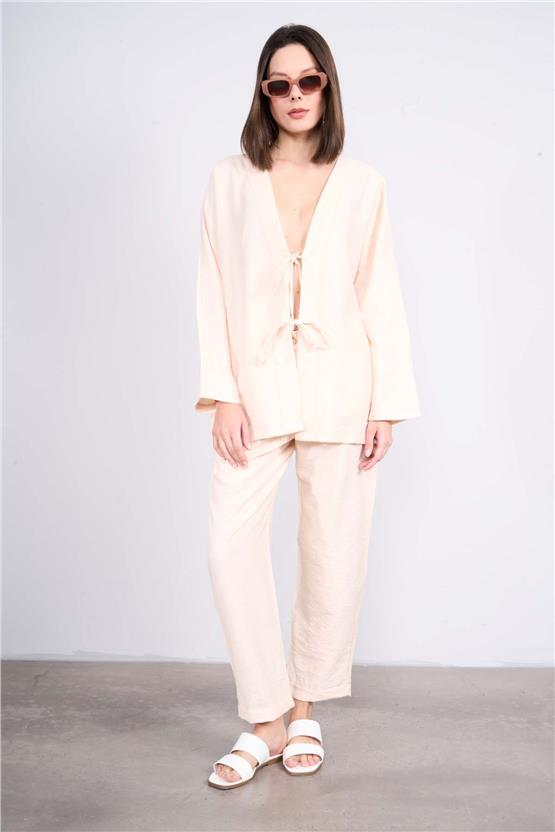 Fithit 7502 Bayan Double Paça Rossi Pantolon Bej