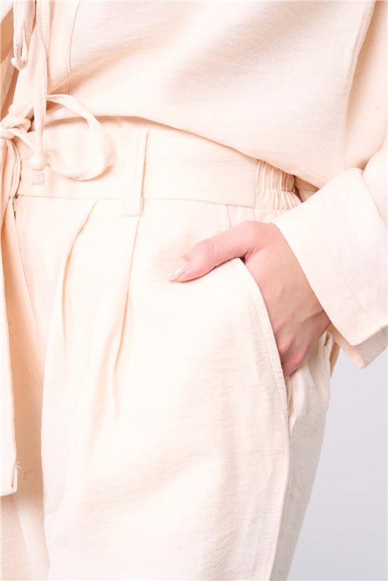Fithit 7502 Bayan Double Paça Rossi Pantolon Bej